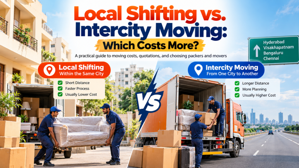 Local Shifting vs. Intercity Moving: Cost Comparison
